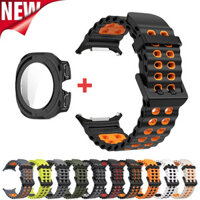 Ốp lưng 2in1 + Dây đeo cho Samsung Galaxy Watch Ultra 47mm Dây đeo silicon thoáng khí Kính cường lực Bảo vệ màn hình Vỏ PC Khung cứng