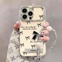 Ốp lưng 3D Black Bow Iphone 11 Pro cho Iphone 7 8 Plus X Xs 11 12 13 14 15 Pro Max 14 15 Plus Vỏ có ốp lưng Iphone