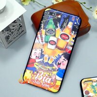 "Ốp lưng 4D vân nổi - Món ăn Sài gòn ""Bia - hủ tíu - chợ "" - IP5/5s/6/6s/6+/6s+/7/8/7+/8+/X"