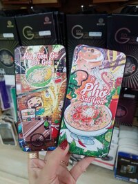 "Ốp lưng 4D vân nổi - Món ăn Sài gòn ""cafe - bánh mì - phở - cơm"" - IP5/5s/6/6s/6+/6s+/7/8/7+/8+/X"