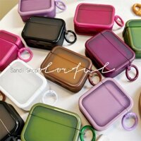 Ốp lưng AirPods 4 nguyên khối đơn giản Clear Matte 2in1 AirPods cho AirPods 1 / 2 / 3 / Pro2 Ốp lưng AirPods 3 TPU mềm Apple Tai nghe Bluetooth không dây chống rơi AirPods 2 Gen có móc