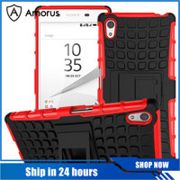 【Ốp Lưng AMORUS 】 Ốp Lưng Lốp Thú Vị Cho Sony Xperia Z5/Cho Sony Xperia Z5 Vỏ Kép Có Thể Tháo Rời TPU Chống Trượt + Vỏ Ốp Lai PC LazadaMall