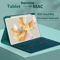 Ốp Lưng Bàn Phím Cho Huawei Matepad SE 11 2024 AGS6-W09 Từ Tính Bluetooth Trackpad Bàn Phím Lật Đứng Có Bút Đựng