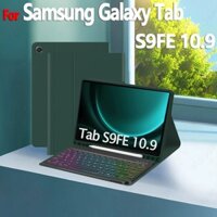 Ốp Lưng Bàn Phím Cho Samsung Galaxy Tab S9 FE S9FE WIFI 5G 10.9 X510 X516B Có Đèn Nền Bàn Phím