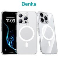 Ốp Lưng Benks Crystal Trong Suốt Viền Dẻo & Chống Ố Tích Hợp Sạc Từ Tính Chính Hãng cho iPhone 16 Pro Max| 16 Pro| 15 Pro Max