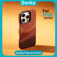Ốp Lưng BENKS GoldenTide ArmorAir Kevlar Siêu Mỏng Chống Sốc Chống Bám Vân Tay iPhone 16 Pro Max Sạc Không Dây Magnetic