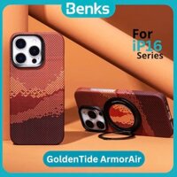 Ốp Lưng BENKS GoldenTide ArmorAir Kevlar Siêu Mỏng Chống Sốc Chống Bám Vân Tay iPhone 16 Pro Max Sạc Không Dây Magnetic