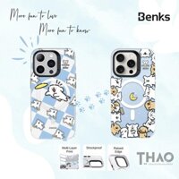 Ốp lưng Benks Maltese Puppy dành cho iPhone, hỗ trợ sạc không dây từ tính, mặt lưng nhám hạn chế dấu vân tay