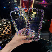 Ốp Lưng Bling OPPO A3X A3 Pro A60 A18 A58 A38 A98 A78 A79 A77S A57 A77 A96 A76 A16 A17 A17K A94 A95 A55 A74 A54 Ốp Điện Thoại Kim Cương Sang Trọng Pha Lê Bốn Lá Cỏ Ba Lá DIY Handmade