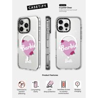 Ốp lưng CASETiFY X Barbie Vỏ hút từ tính trong suốt cho iPhone 16 / 15 / 14 / 13 Pro Max | Mặt sau Acrylic bảo vệ quân sự với bao bì cao cấp