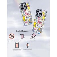 Ốp lưng CASETiFY X Hello Kitty Vỏ hút từ tính trong suốt cho iPhone 16 / 15 / 14 / 13 Pro Max | Mặt sau Acrylic bảo vệ quân sự với bao bì cao cấp