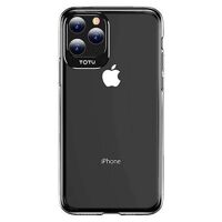 Ốp lưng cho iPhone 11 Pro Max 6.5 hiệu TOTU Sparkling Camera PC trong suốt - Hàng nhập khẩu - đen
