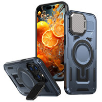 Ốp Lưng Cho Iphone 12 13 14 15 Pro Max 11 XR 15 Plus Armor TPU + PC Có Ống Kính Bảo Vệ Nam Châm Vỏ Điện Thoại