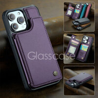 Ốp Lưng Cho iPhone 16 15 14 13 12 11 Pro Max Mini 16 15 14 Plus iPhone16 16Pro 16ProMax 16Plus i16 Flip Lichee Họa Tiết Da Vỏ Điện Thoại Khe Cắm Thẻ Bảo Vệ Vỏ Chống Sốc