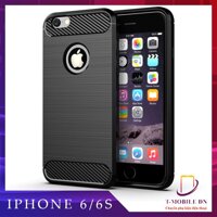 Ốp lưng cho iPhone 6 6s dẻo Cacbon phay xước chống sốc chống vân tay