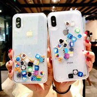 Ốp lưng Cho iPhone 7 7Plus 8 8 6 Plus 6 S 6 S Plus Năng Động Chất Lỏng PC Cứng Dành Cho X XR XS Max Ứng Dụng Capa iPone