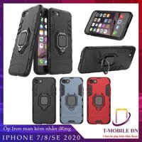 Ốp lưng cho iPhone 7 8 SE 2020 iron man chống sốc kèm nhẫn xoay chống xem video bảo vệ camera - iPhone 8,Đỏ