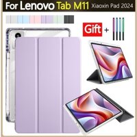 Ốp Lưng Cho Lenovo Tab M11 TB330FU / Xiaoxin Pad 2024 TB331FC 11 inch Bao Da Lật Thông Minh Bao Da Bảo Vệ Có Khe Cắm Bút Chì