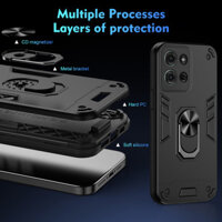 Ốp lưng cho Motorola Moto G75 áo giáp chiến binh chống sốc 360 vỏ điện thoại di động cứng