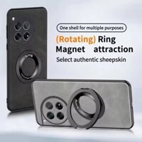 Ốp Lưng Cho OnePlus 13 12 12R 11 ace 3 pro Vỏ Da Da Mờ Vòng Sạc Không Dây Nam Châm Chống Sốc Dành Cho OnePlus 13 One Plus 13 5G Vỏ Điện Thoại