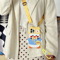 Ốp Lưng Cho OPPO A3Pro A60 A18 A38 A58 4G A59 A98 A78 A79 5G A77S A57 A77 2022 A96 A76 A36 Ốp Điện Thoại TPU Mềm 3D Hoạt Hình Dễ Thương Vịt Heo Silicon Vỏ Bảo Vệ Có Dây Buộc