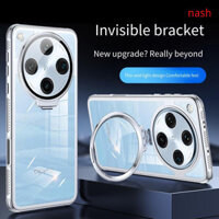 Ốp lưng cho Oppo Find X8 Pro Oppo Find X8 Ultra PC rõ ràng Backboard sang trọng Thân thiện với da Chống dính vân tay Giá đỡ hút từ tính Vỏ điện thoại chống sốc