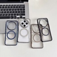 Ốp Lưng Cho OPPO find X8 Pro find X8 Màu Kim Loại Từ Tính Trong Suốt Chống Sốc Ốp lưng