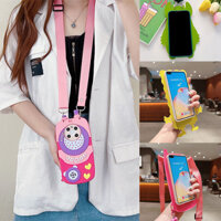 Ốp Lưng Cho OPPO Realme 12X 12 13 Pro plus 5G 12 + X3 Superzoom X50 C11 2021 C12 C15 C17 7i Vỏ Điện Thoại TPU Mềm 3D Hoạt Hình Dễ Thương Maggie Monster Silicone Vỏ Bảo Vệ Có Dây Buộc