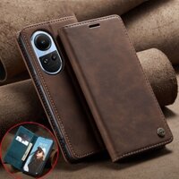 Ốp Lưng Cho OPPO Reno 13 10 12 pro 13F 12F 8T 10pro reno10 reno13 reno12 5G 2024 2023 Vỏ Điện Thoại Sang Trọng Khe Cắm Thẻ Bao Da Retro Flip Cover