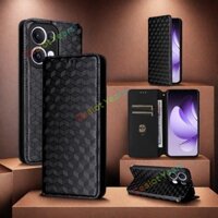 Ốp lưng cho OPPO Reno 13 Pro 13F 5G Reno13Pro Reno13F 4G Vỏ lật da sang trọng Dòng lập thể Khe cắm thẻ Ví đứng Vỏ điện thoại chống sốc