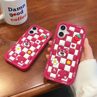 Ốp Lưng Cho OPPO Reno13 5G Reno 11 11Pro 12 12Pro 13 13Pro A3X A3 4G A16 A74 A54 A55 Ốp Điện Thoại TPU Mềm 3D Hoạt Hình Dễ Thương Gấu Dâu Vỏ Bảo Vệ Silicon