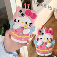 Ốp Lưng Cho OPPO Reno13 Reno12 Reno11 Reno10 5G Reno 12 12Pro 11 11Pro 10 10Pro 13 13Pro 8 Ốp Điện Thoại TPU Mềm 3D Hoạt Hình Dễ Thương Hoa Bee Hello Kitty Vỏ Bảo Vệ Silicon Chống Rơi