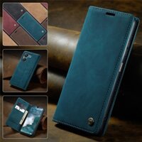 Ốp Lưng Cho Redmi 13C 12 11A C65 C55 Retro Matte Từ Tính Lật Da Vỏ Điện Thoại PocoC65 PocoC55 Chống Sốc Xiaomi Mi Ví Giá Đỡ Poco