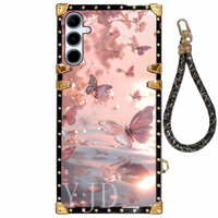 Ốp Lưng Cho Samsung Galaxy A14 A34 A54 A04 Ánh Sáng Phong Cách Sang Trọng Dây Tay Thẳng TPU Edge Vỏ Điện Thoại Chống Sốc