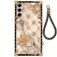 Ốp Lưng Cho Samsung Galaxy A14 A34 A54 A04 Ánh Sáng Phong Cách Sang Trọng Dây Tay Cạnh Thẳng TPU Vỏ Điện Thoại Chống Sốc