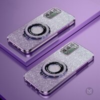 Ốp Lưng Cho Samsung Galaxy A15 A25 A35 A55 A02 A02S A03 A03S A11 A21S A31 A51 A71 A20 A30 A50 A50S A30S A70 Bling Long Lanh Vòng Giá Đỡ Từ Tính Vỏ Bảo Vệ Mềm