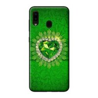 Ốp lưng cho Samsung Galaxy A20 kim cương xanh 1 - Hàng chính hãng
