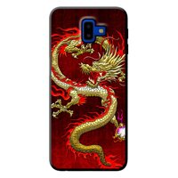 Ốp lưng cho Samsung Galaxy J6 Plus nền rồng 1 - Hàng chính hãng