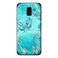 Ốp lưng cho Samsung Galaxy J6 2018 BƯỚM XANH 1 - Hàng chính hãng