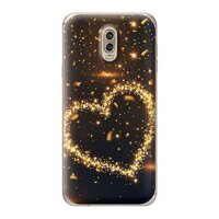 Ốp lưng cho Samsung Galaxy J7 Plus nền tim vàng 1 - Hàng chính hãng