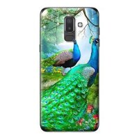 Ốp lưng cho Samsung Galaxy J8 2018 chim công cặp 2 - Hàng chính hãng