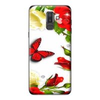 Ốp lưng cho Samsung Galaxy J8 2018 BƯỚM ĐỎ 1 - Hàng chính hãng