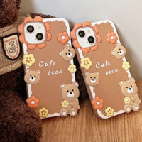 Ốp Lưng Cho Samsung Galaxy S25 Ultra A16 A26 A36 A56 5G Ốp Điện Thoại TPU Mềm 3D Hoạt Hình Dễ Thương Hoa Gấu Silicon Chống Rơi