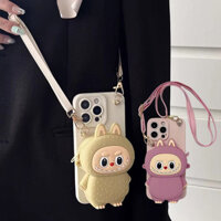 Ốp Lưng Cho Samsung Galaxy S25 plus S25 + Eedg S24FE S23FE S21FE S20FE Note20 Ultra Ốp Điện Thoại TPU Mềm 3D Hoạt Hình Dễ Thương Labupu Thẻ Ví Silicon Vỏ Bảo Vệ Có Dây Buộc