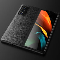 Ốp lưng cho Samsung Galaxy Z Fold 2 Leather Case - Hàng Chính Hãng