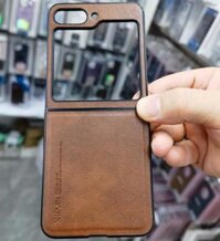 Ốp lưng cho SamSung Galaxy Z Flip 5 chính hãng X-level dạng da mềm - Hàng nhập khẩu - Nâu