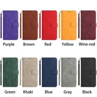 Ốp Lưng Cho Samsung Galaxy A04E A34 A54 5G Flip Cover Da PU Sang Trọng Đóng Ví Đựng Thẻ Có Dây Buộc Tay