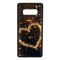 Ốp lưng cho Samsung Galaxy Note 8 nền tim vàng 1 - Hàng chính hãng
