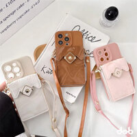 Ốp Lưng Cho Vivo V50lite V20 V20SE V20Pro S1 X100 X100S X200 Pro Mini IQOO Z9 Z9X Z9S 11 12 13 5G Ốp Điện Thoại TPU Mềm Gương Sang Trọng Ví Da Thẻ Bảo Vệ Có Dây Buộc