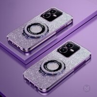 Ốp Lưng Cho VIVO Y04 Y29 Y19S Y28 Y03 Y18E Y17S Y27 Y35 Y36 Y16 Y02S Y02T Y12A Y12S Y20S Y21S Y33S Y21T Y33T Bling Vòng Lấp Lánh Giá Đỡ Từ Tính Vỏ Bảo Vệ Mềm